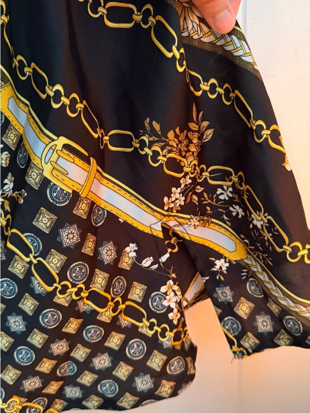 Princess Polly Black & Gold Floral Chain Slip Dress - Picture 4 of 8
